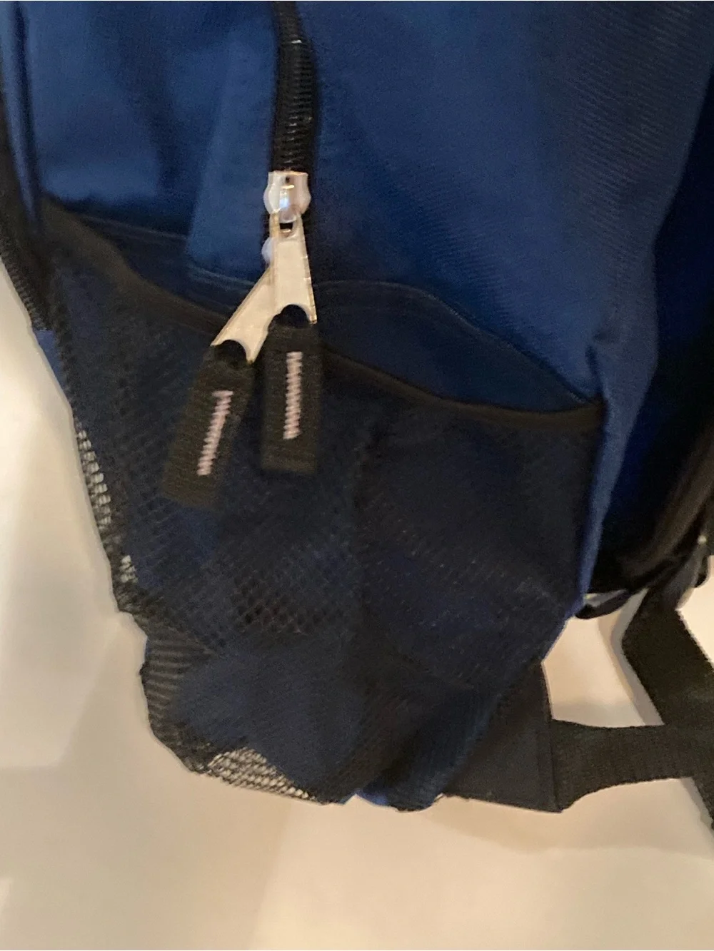 Classic Blue Men's Backpack with Front Mesh Pocket